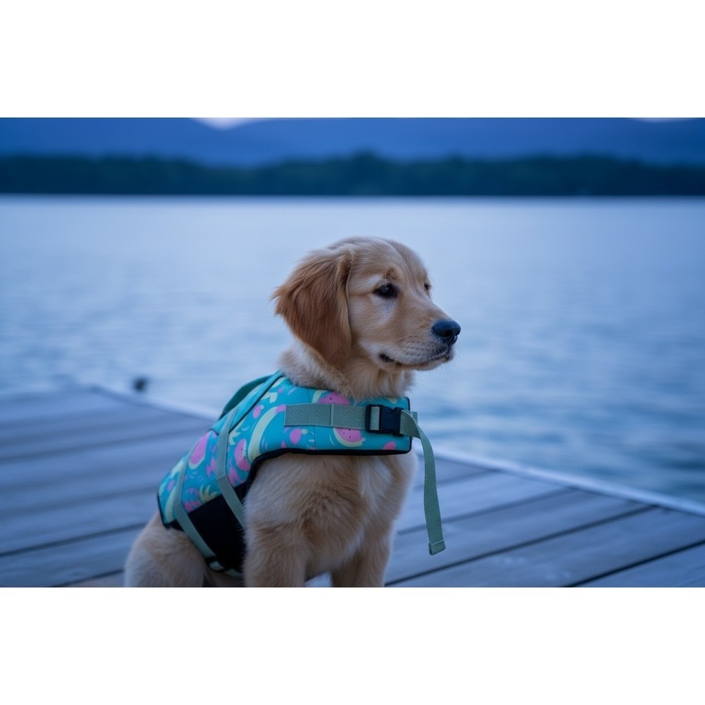 Dog Life Jacket (medium) with Rescue Handle - Picture 2 of 6
